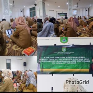 MENGHADIRI SOSIALISASI PERATURAN BUPATI TANAH BUMBU NO.21 TAHUN 2023