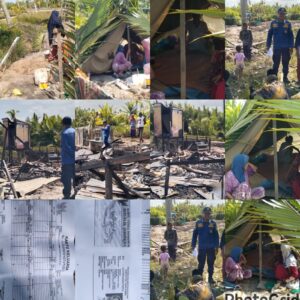 TERJADI KEBAKARAN DI PEMUKIMAN DI DESA MUARA PAGATAN