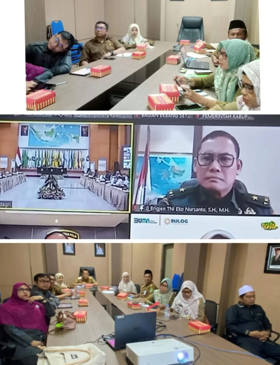 MENGHADIRI RAPAT TERKAIT INFLASI