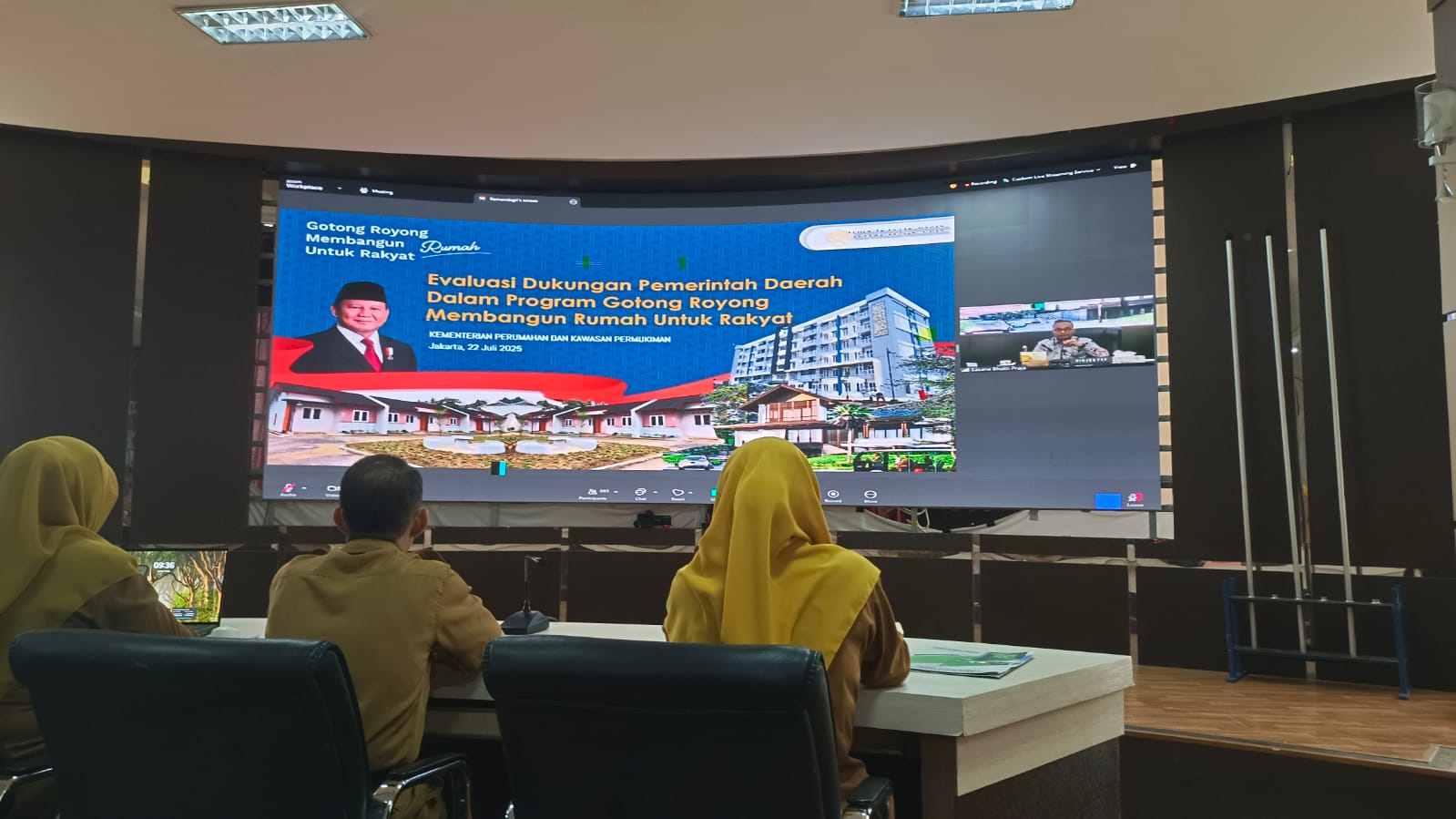 Dinas Sosial Hadiri Rapat Zoom Pengendalian Inflasi Bidang Perumahan