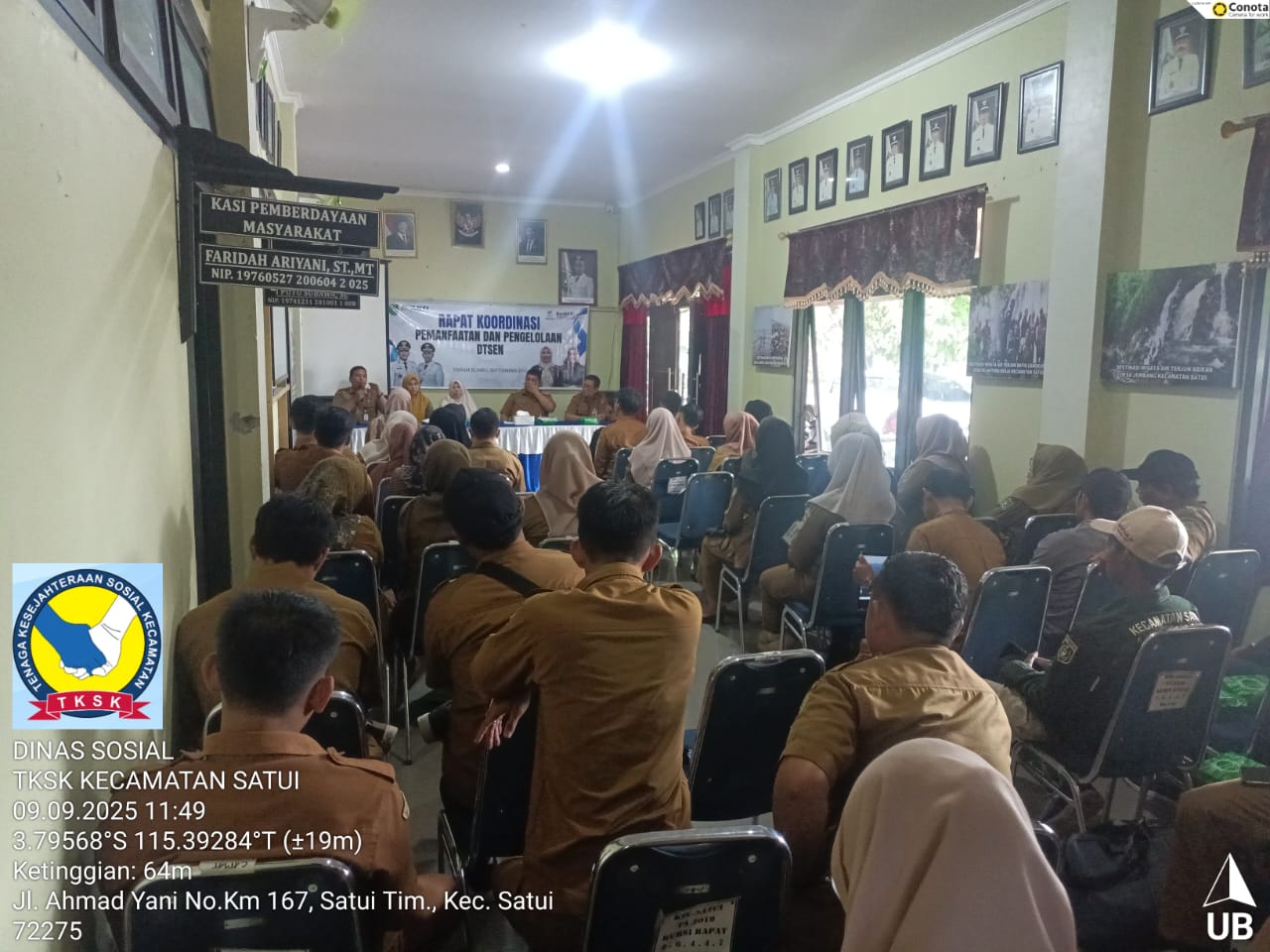 Rapat Koordinasi Penggunaan dan Pemanfaatan DTSEN di Kecamatan Satui